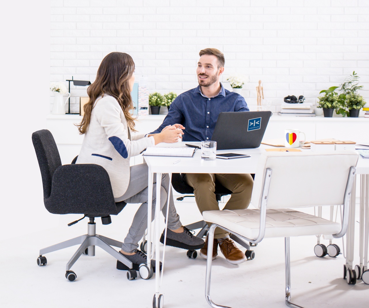 People working at desk