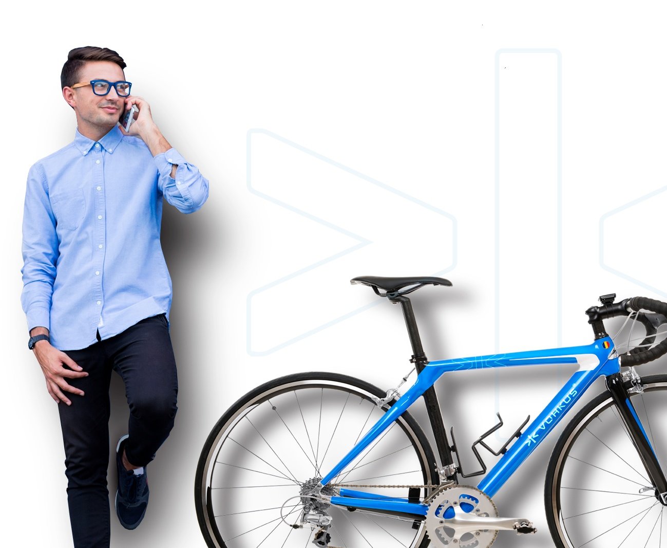 Man using mobile device